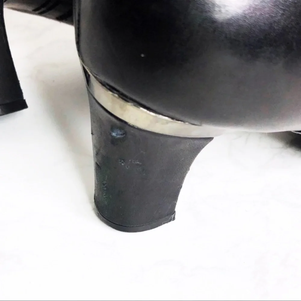 Blondo Black Leather Riding Boots Size 11 - Picture 3 of 8